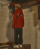 オベルー(OVERR) 18FW CIRCLE BS ORANGE PIPING HOODIE
