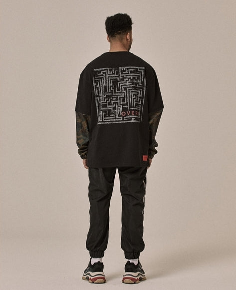 オベルー(OVERR) 18FW VELCRO BLACK HOODIE