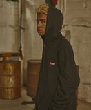 オベルー(OVERR) 18FW VELCRO BLACK HOODIE