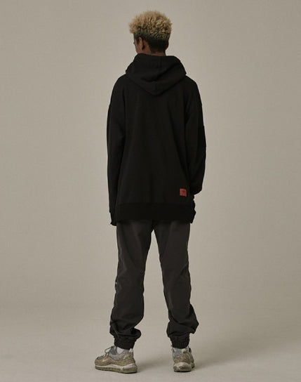 オベルー(OVERR) 18FW VELCRO BLACK HOODIE