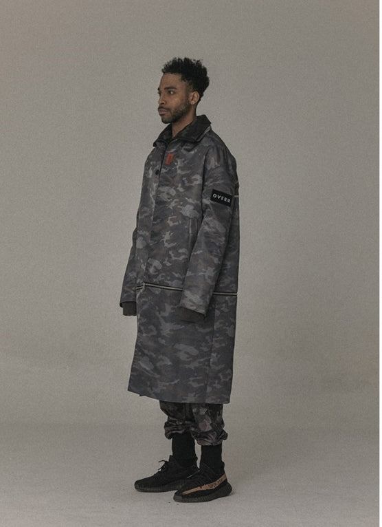 オベルー(OVERR) 17SS GRAY CAMO ZIPPER COAT