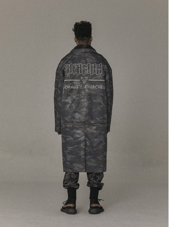 オベルー(OVERR) 17SS GRAY CAMO ZIPPER COAT