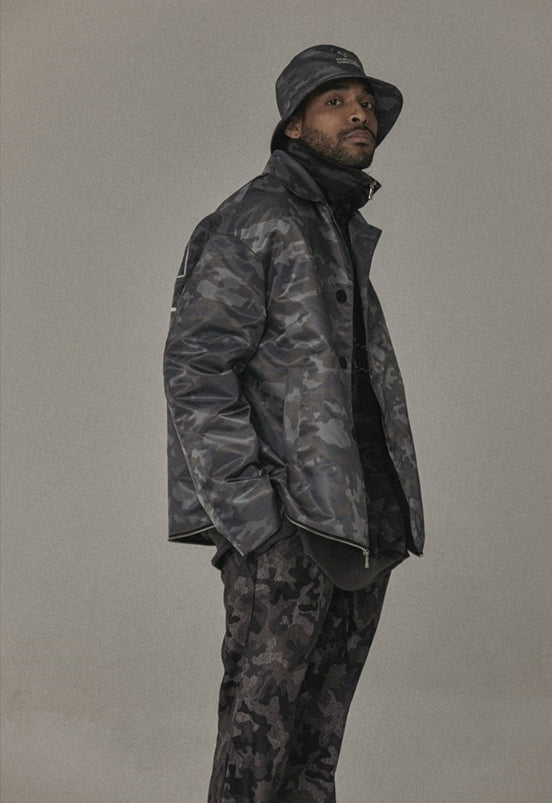 オベルー(OVERR) 17SS GRAY CAMO ZIPPER COAT