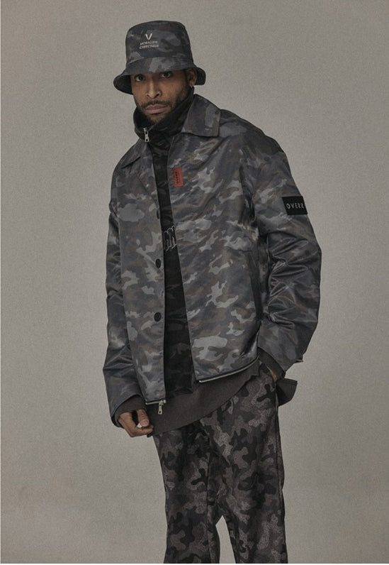 オベルー(OVERR) 17SS GRAY CAMO ZIPPER COAT