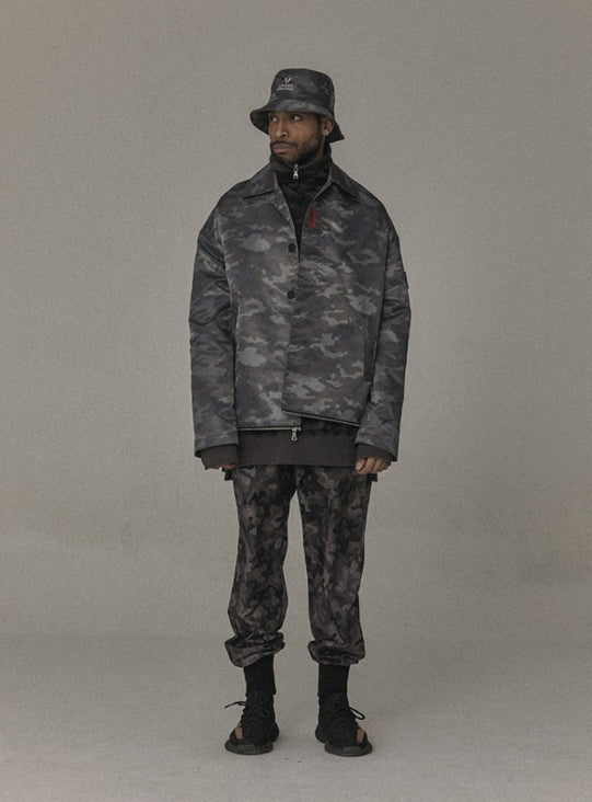 オベルー(OVERR) 17SS GRAY CAMO ZIPPER COAT