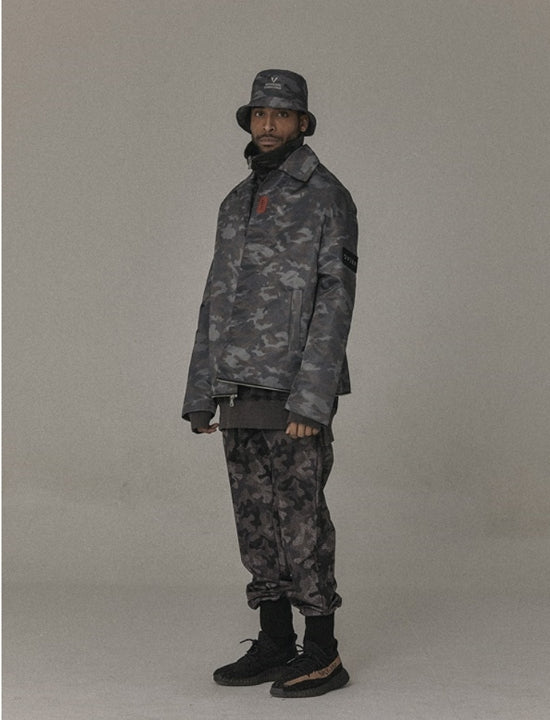 オベルー(OVERR) 17SS GRAY CAMO ZIPPER COAT