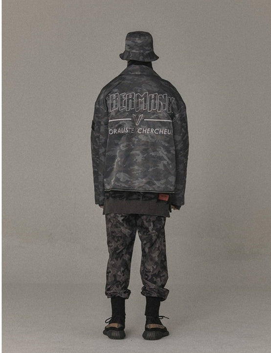オベルー(OVERR) 17SS GRAY CAMO ZIPPER COAT