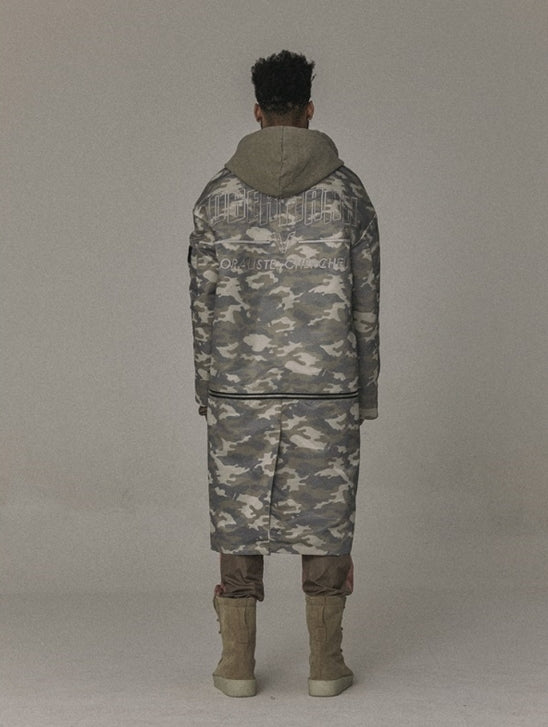オベルー(OVERR) 17SS BEIGE CAMO ZIPPER COAT