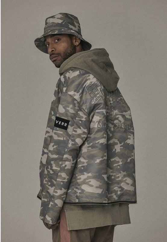 オベルー(OVERR) 17SS BEIGE CAMO ZIPPER COAT