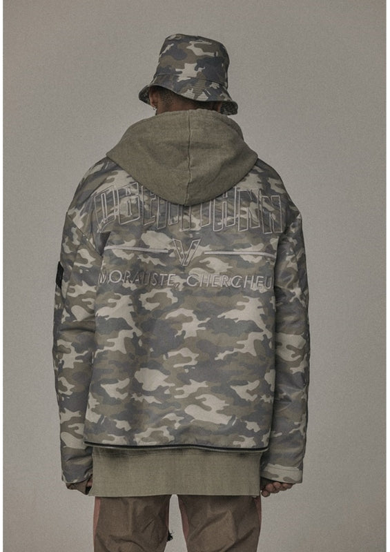 オベルー(OVERR) 17SS BEIGE CAMO ZIPPER COAT