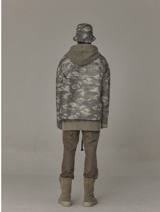 オベルー(OVERR) 17SS BEIGE CAMO ZIPPER COAT
