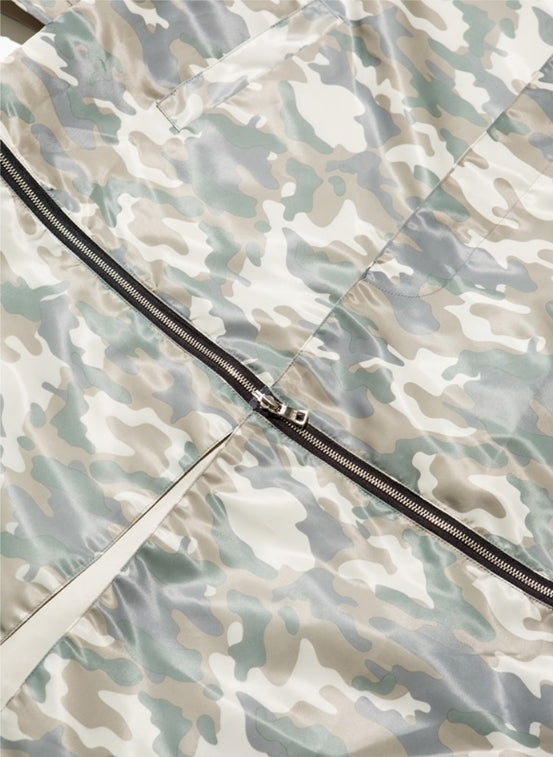 オベルー(OVERR) 17SS BEIGE CAMO ZIPPER COAT