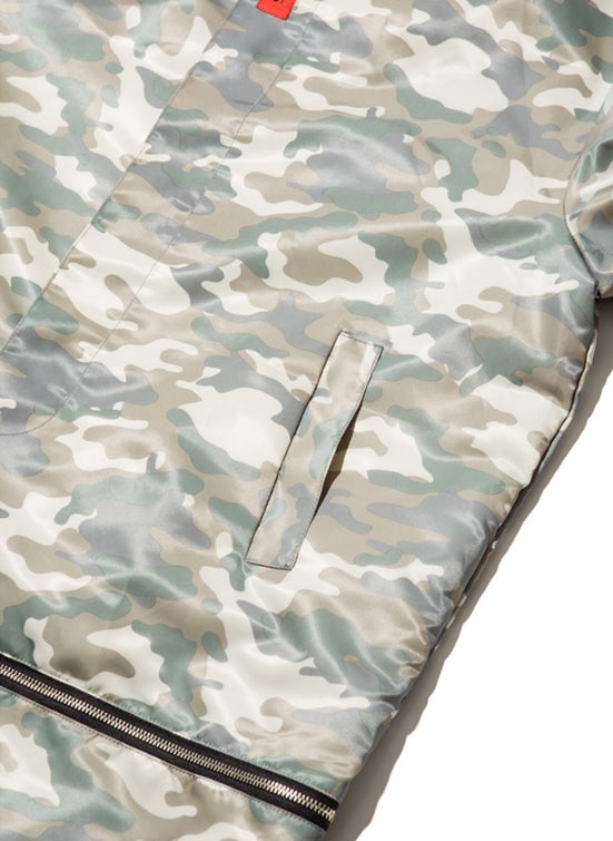 オベルー(OVERR) 17SS BEIGE CAMO ZIPPER COAT