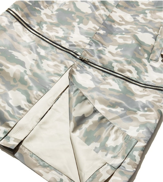 オベルー(OVERR) 17SS BEIGE CAMO ZIPPER COAT