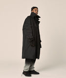 オベルー(OVERR) 17FW COATING BLACK TRENCH COAT