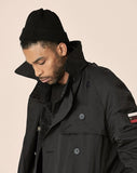 オベルー(OVERR) 17FW COATING BLACK TRENCH COAT