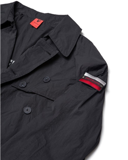 オベルー(OVERR) 17FW COATING BLACK TRENCH COAT