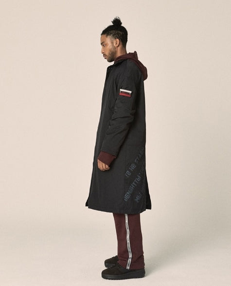 オベルー(OVERR) 17FW PRINTING BLACK COAT