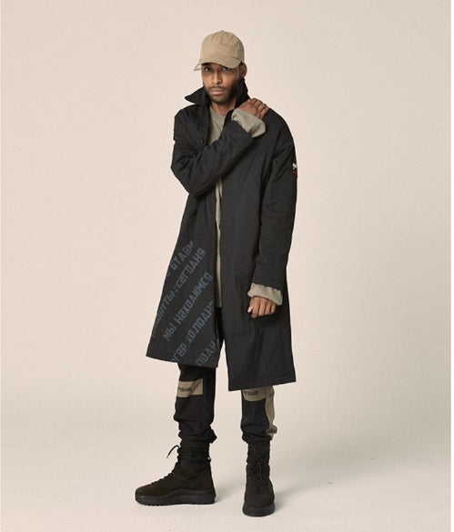 オベルー(OVERR) 17FW PRINTING BLACK COAT