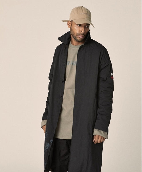 オベルー(OVERR) 17FW PRINTING BLACK COAT
