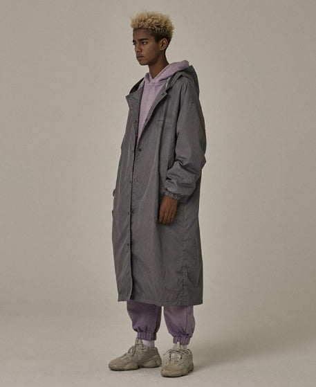 オベルー(OVERR) WASHING GRAY V RAIN COAT