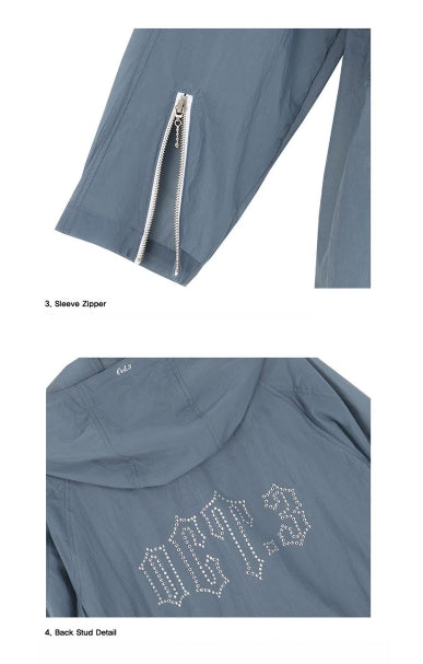 オクトーバーサード(Oct.3) OCT.3 Long Hood Rain Coat (Blue)
