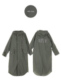 オクトーバーサード(Oct.3) OCT.3 Long Hood Rain Coat (Khaki)