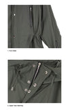 オクトーバーサード(Oct.3) OCT.3 Long Hood Rain Coat (Khaki)
