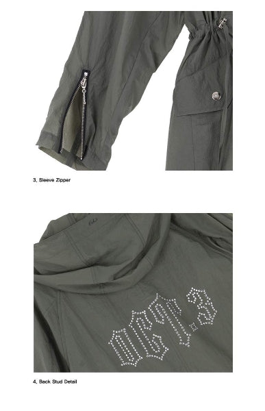オクトーバーサード(Oct.3) OCT.3 Long Hood Rain Coat (Khaki)