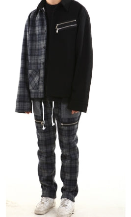 ランベルシオ(LANG VERSIO) 93 Unbalance Zipper Shirt 'Jacket'