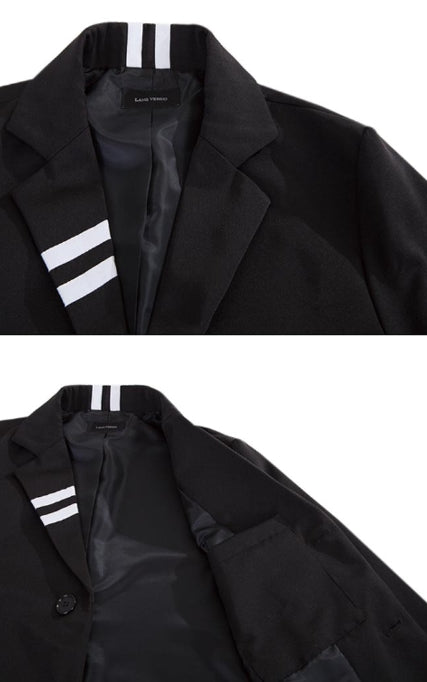 ランベルシオ(LANG VERSIO) 147 Line Club Blazer (BLACK/WHITE)