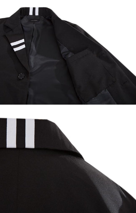 ランベルシオ(LANG VERSIO) 147 Line Club Blazer (BLACK/WHITE)