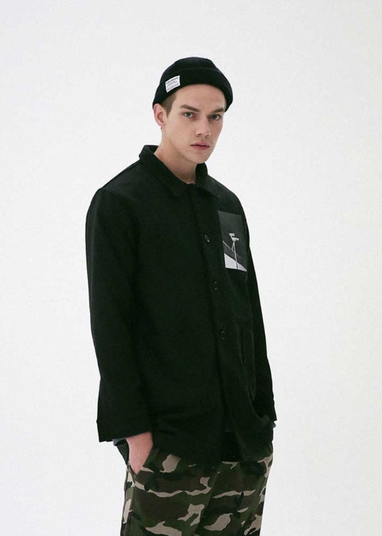 メスノウン(MASSNOUN) OBSERVER SINGLE WOOL COAT MFVCT002-BK