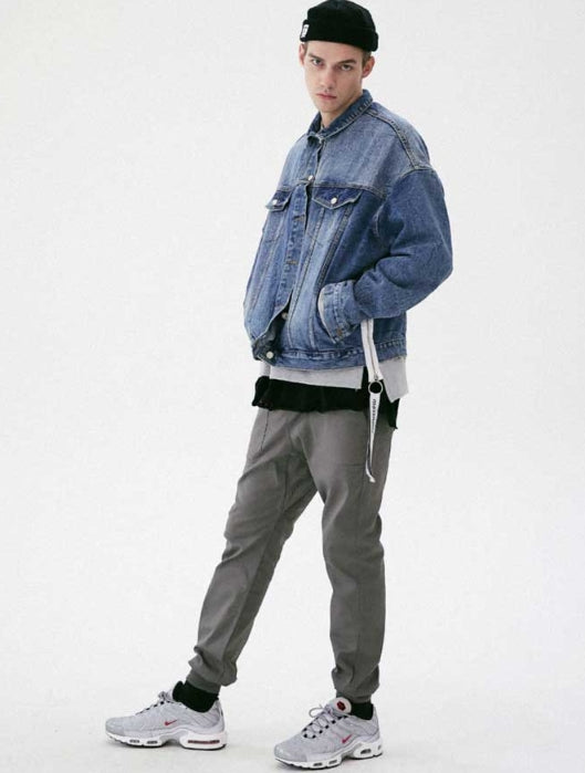 メスノウン(MASSNOUN) GLOBE SCOTCH LOGO COACH JACKET MFVJK003-BK