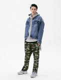 メスノウン(MASSNOUN) TAPE O-RING DAMAGE OVERSIZED DENIM JACKET MFVJK002-BL