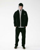 メスノウン(MASSNOUN) GLOBE SCOTCH LOGO COACH JACKET MFVJK003-BK