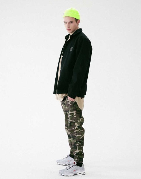メスノウン(MASSNOUN) GLOBE SCOTCH LOGO COACH JACKET MFVJK003-BK