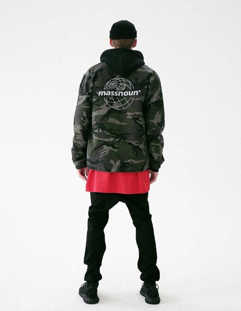 メスノウン(MASSNOUN) GLOBE SCOTCH LOGO COACH JACKET MFVJK003-CM