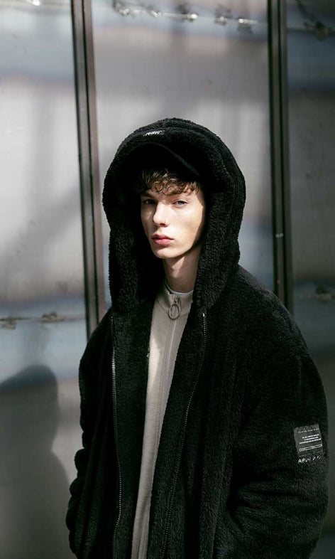 メスノウン(MASSNOUN) DOUBLE SOFT WOOL GASMASK JUMPER MFVPD001-BK