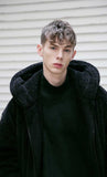 メスノウン(MASSNOUN) DOUBLE SOFT WOOL GASMASK JUMPER MFVPD001-BK