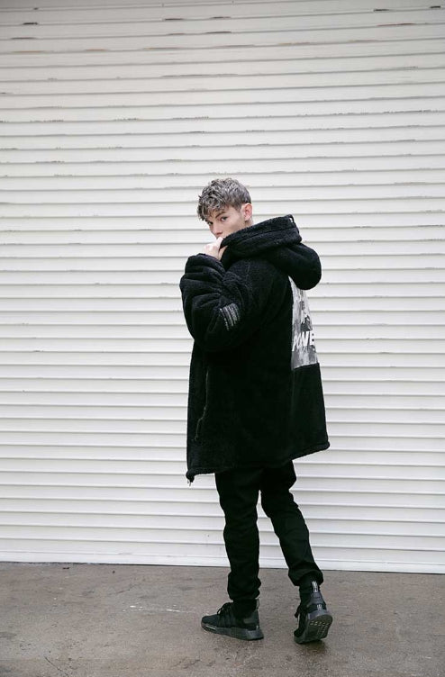 メスノウン(MASSNOUN) DOUBLE SOFT WOOL GASMASK JUMPER MFVPD001-BK