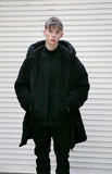 メスノウン(MASSNOUN) DOUBLE SOFT WOOL GASMASK JUMPER MFVPD001-BK