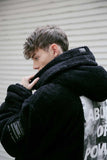 メスノウン(MASSNOUN) DOUBLE SOFT WOOL GASMASK JUMPER MFVPD001-BK