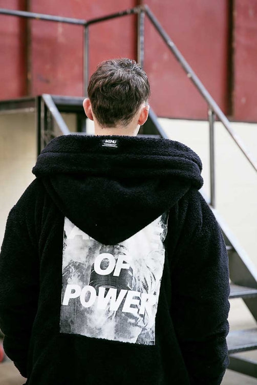 メスノウン(MASSNOUN) DOUBLE SOFT WOOL GASMASK JUMPER MFVPD001-BK