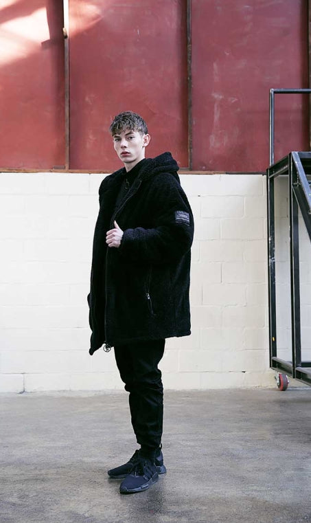 メスノウン(MASSNOUN) DOUBLE SOFT WOOL GASMASK JUMPER MFVPD001-BK