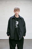 メスノウン(MASSNOUN) NOR D OVERSIZED BLACK DENIM JACKET MSEJK001-BK+strap