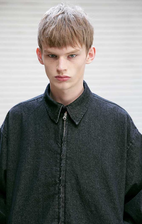 メスノウン(MASSNOUN) NOR D OVERSIZED BLACK DENIM JACKET MSEJK001-BK