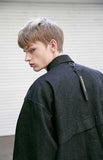 メスノウン(MASSNOUN) NOR D OVERSIZED BLACK DENIM JACKET MSEJK001-BK+strap