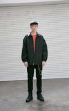 メスノウン(MASSNOUN) NOR D OVERSIZED BLACK DENIM JACKET MSEJK001-BK+strap