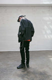 メスノウン(MASSNOUN) NOR D OVERSIZED BLACK DENIM JACKET MSEJK001-BK+strap